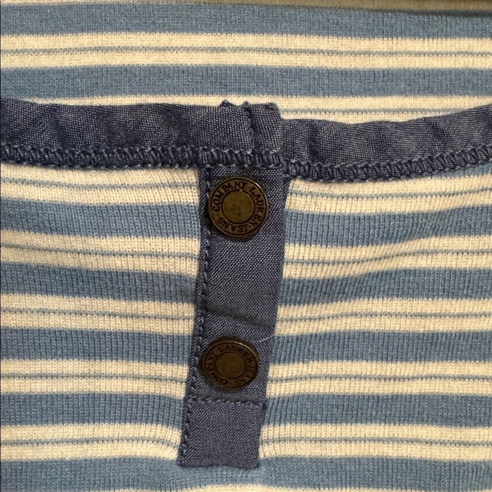 Ralph Lauren Blue and White Striped Short Sleeve Top - Picture 4 of 8